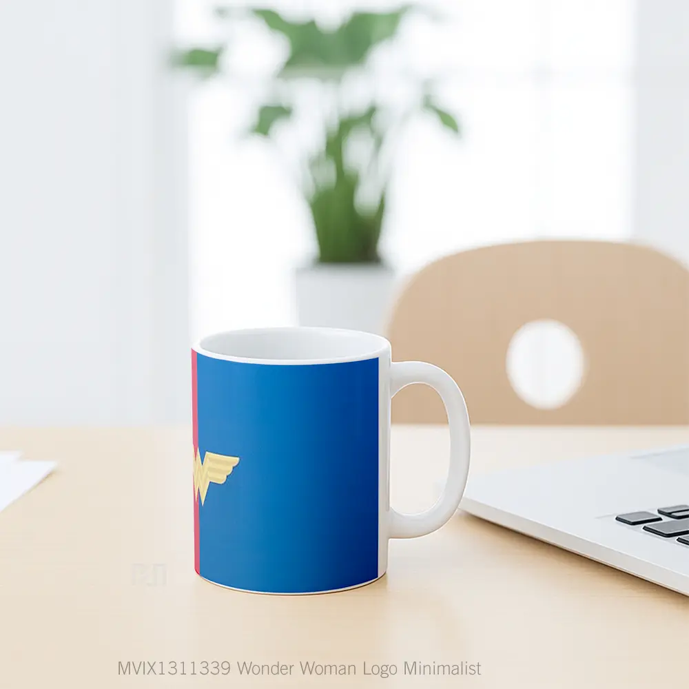 Mug Wonder Woman Logo Minimalist Gelas Superhero - All-side / Desain