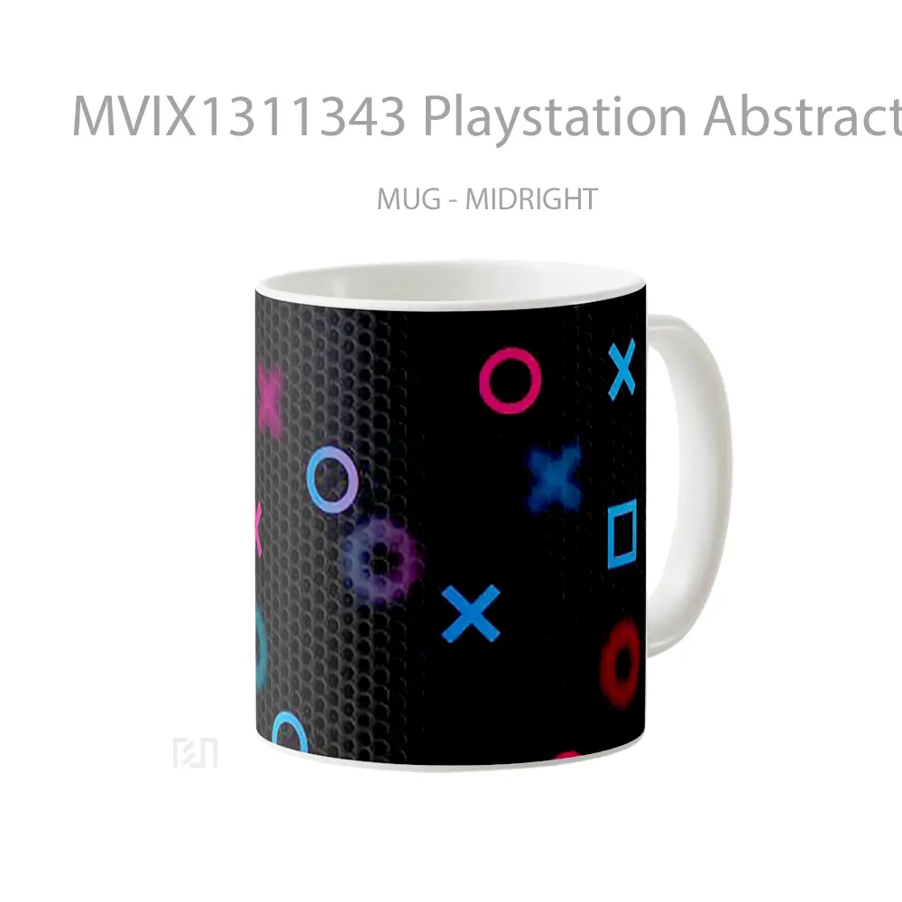 Mug Playstation Abstract Cangkir Gamer - All-side / Desain