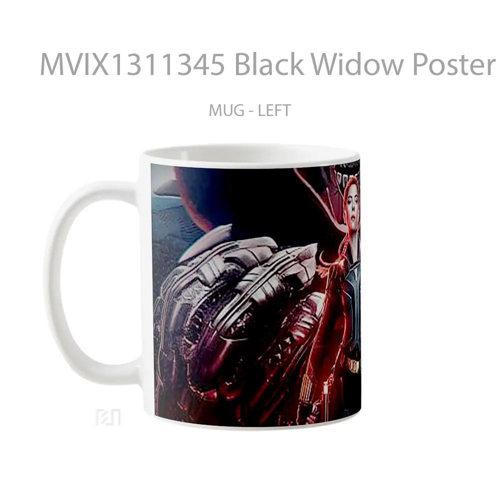 Mug Black Widow Poster Gelas Superhero - All-side / Desain