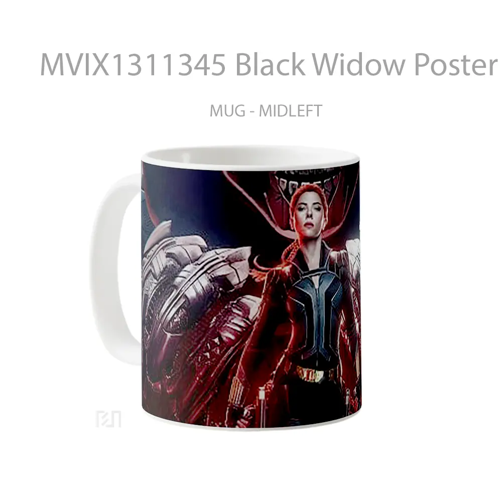 Mug Black Widow Poster Gelas Superhero - All-side / Desain
