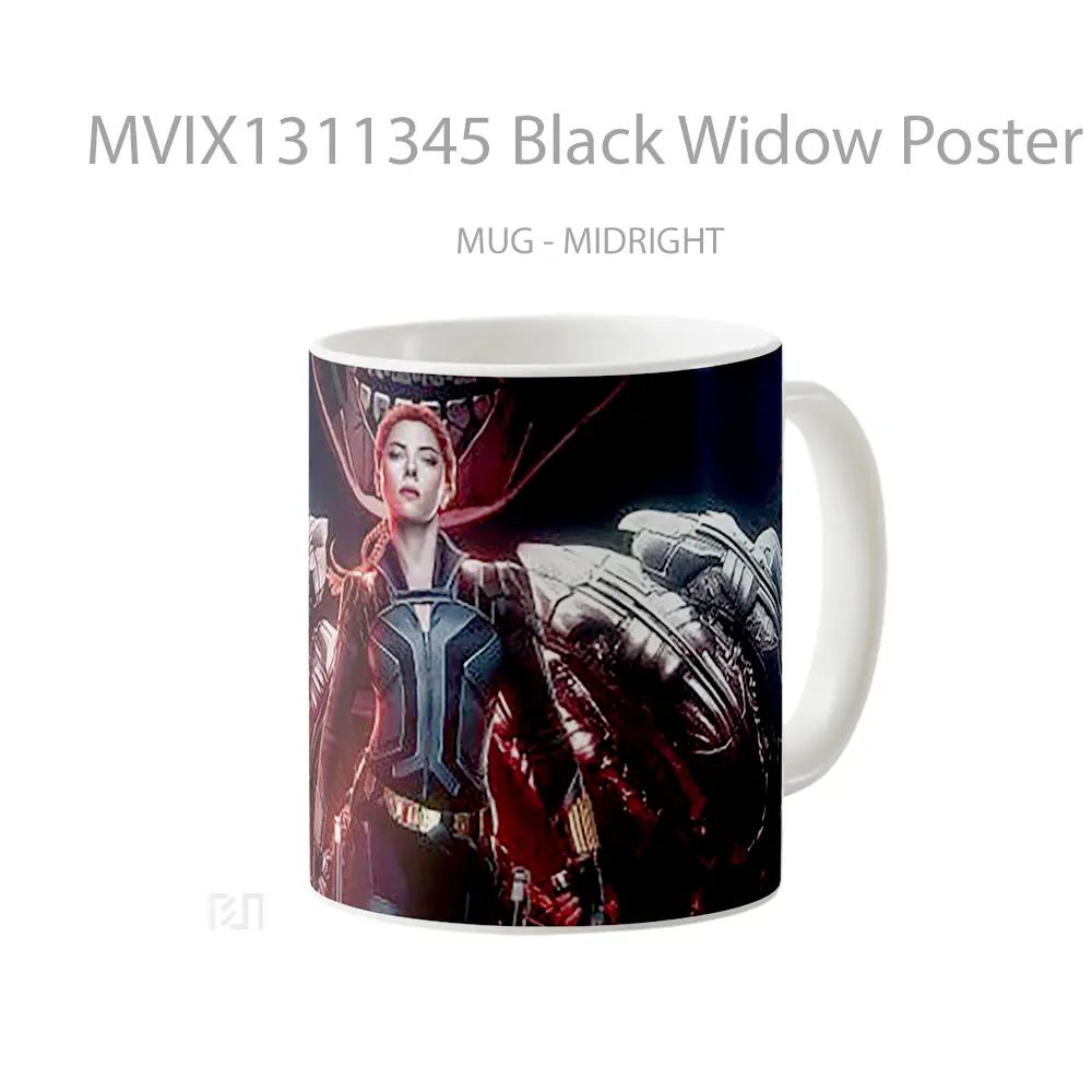Mug Black Widow Poster Gelas Superhero - All-side / Desain