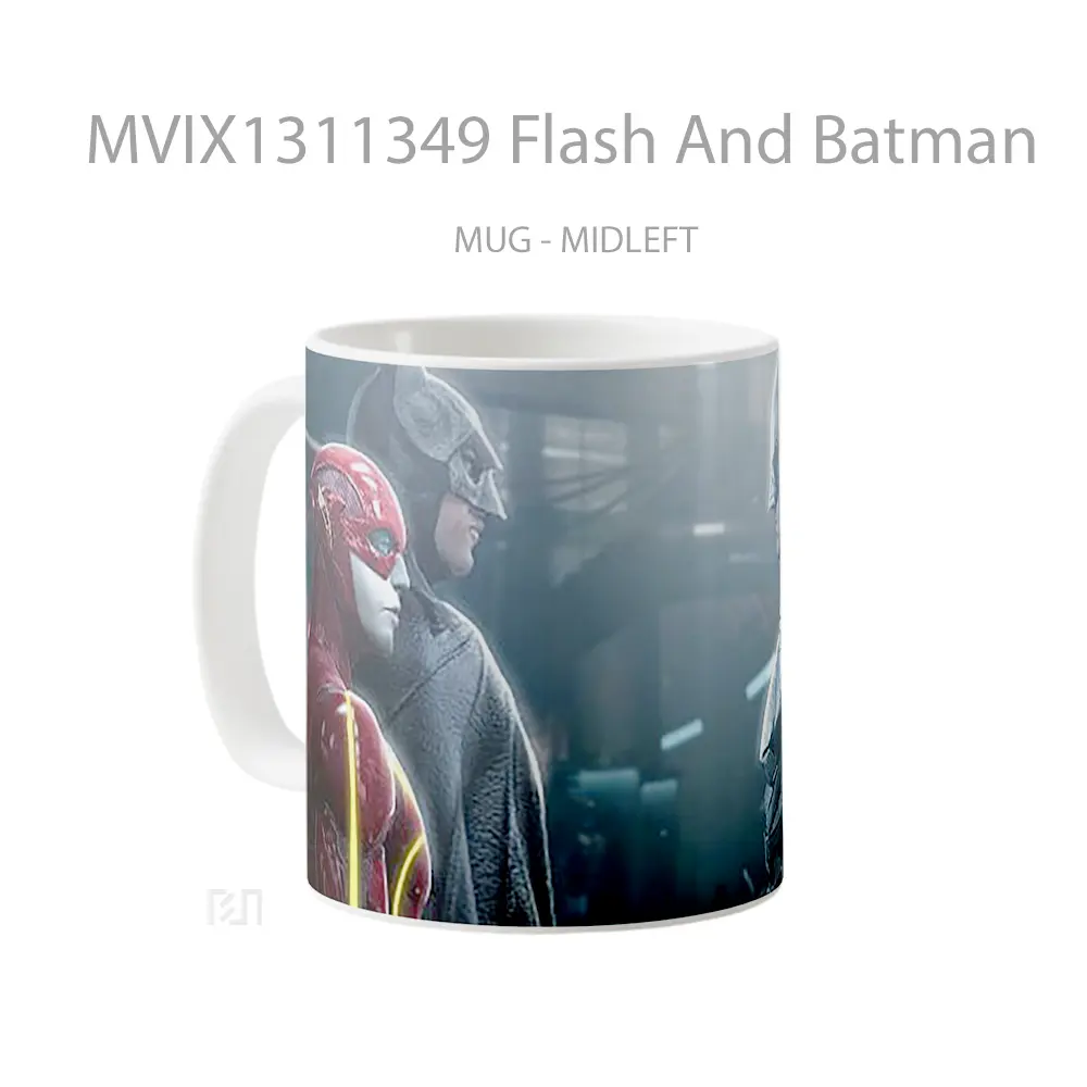 Mug Flash And Batman Gelas Superhero - All-side / Desain