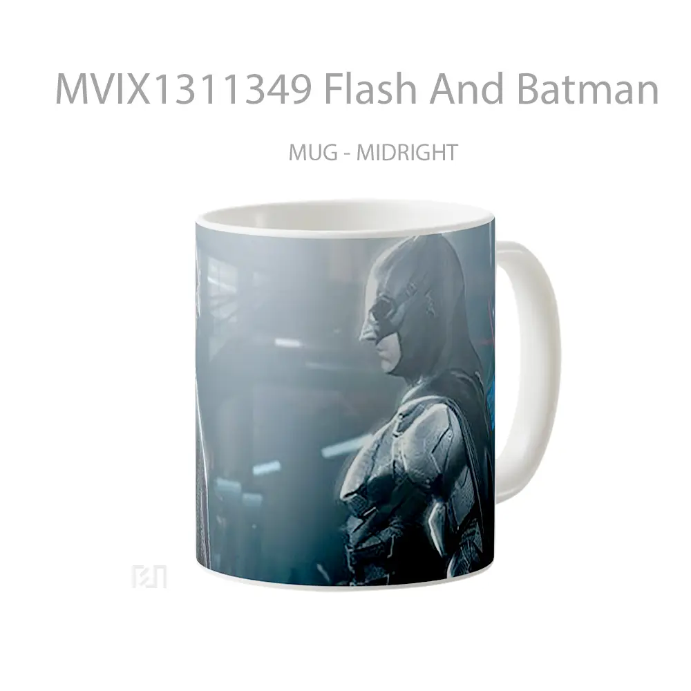 Mug Flash And Batman Gelas Superhero - All-side / Desain