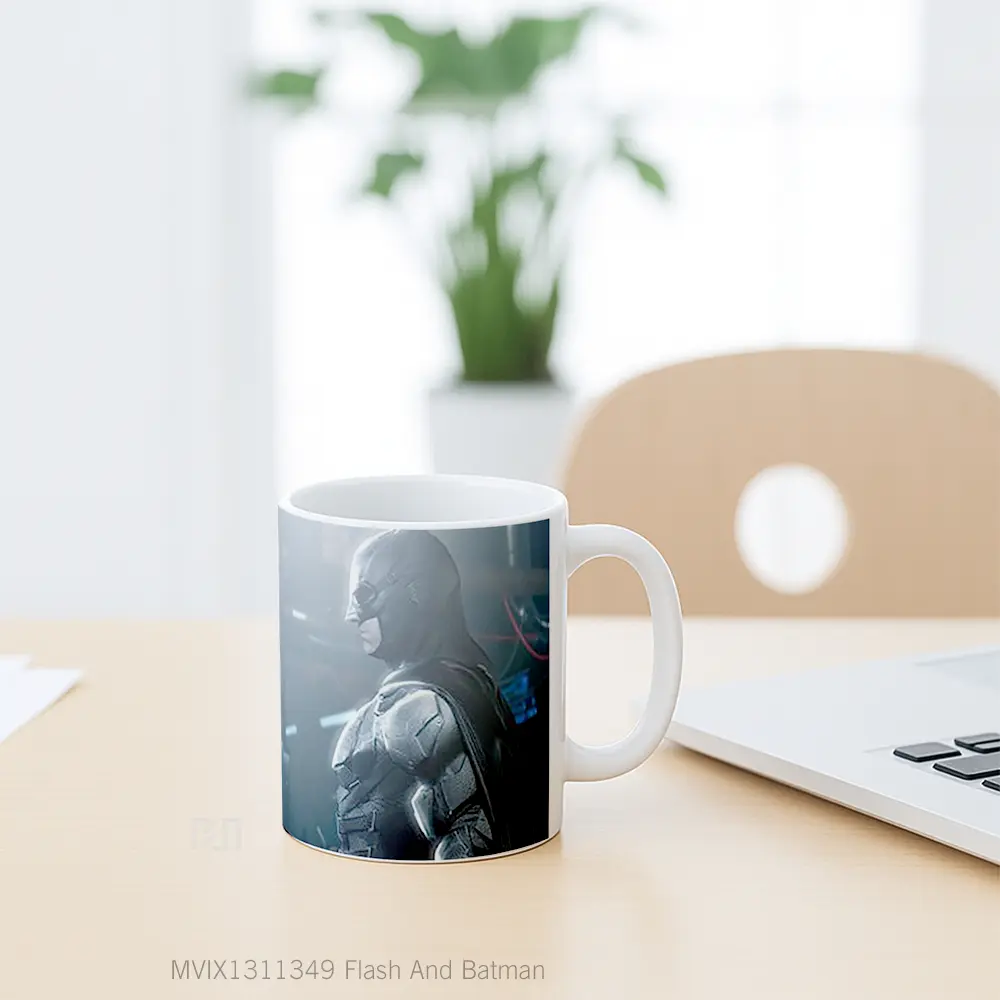 Mug Flash And Batman Gelas Superhero - All-side / Desain