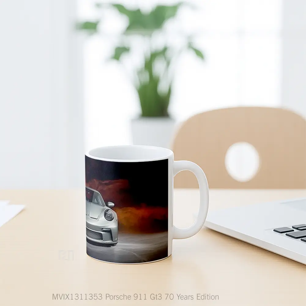 Mug Porsche 911 Gt3 70 Years Edition Cangkir Mobil - All-side / Desain