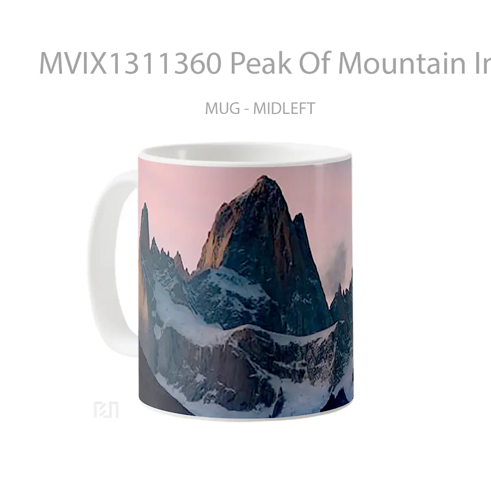 Mug Peak Of Mountain In Argentina Gelas Pemandangan Alam - All-side / Desain