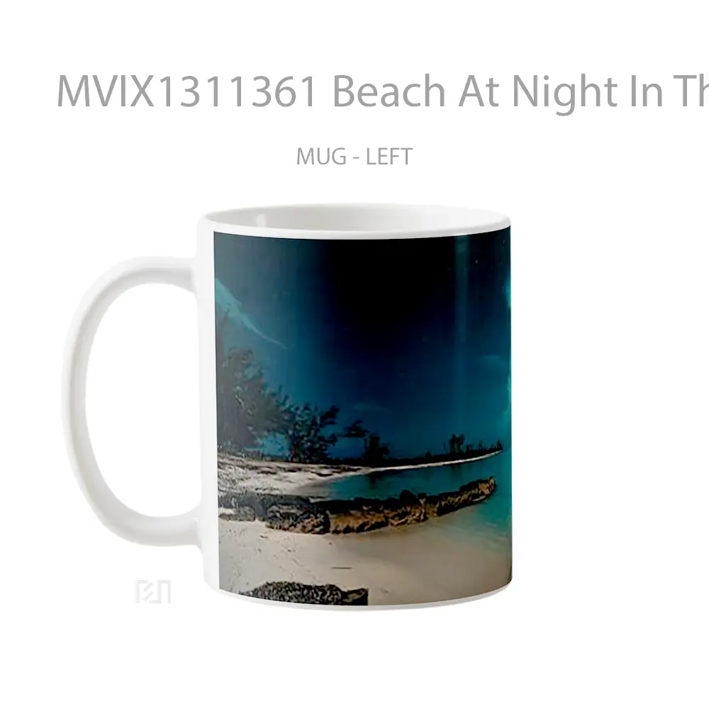 Mug Beach At Night In The Bahamas Gelas Pemandangan Alam - All-side / Desain