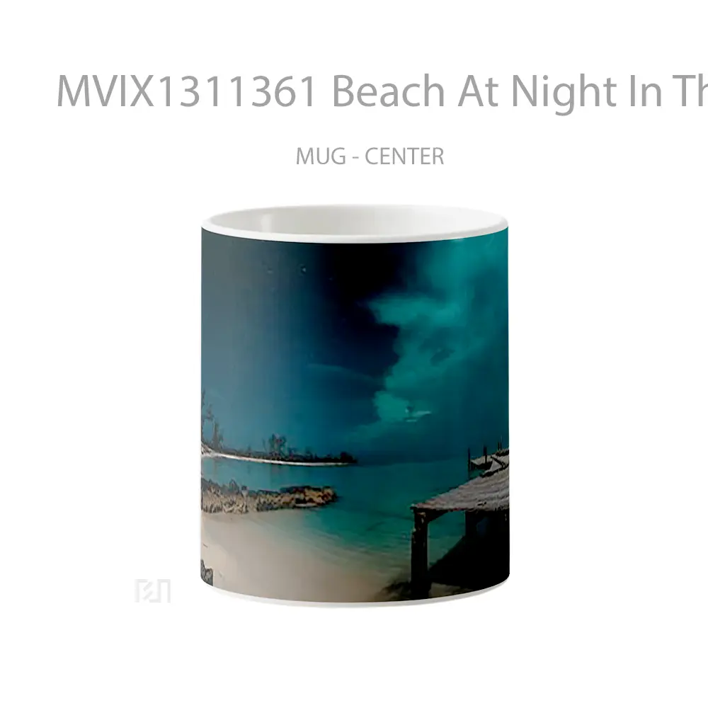 Mug Beach At Night In The Bahamas Gelas Pemandangan Alam