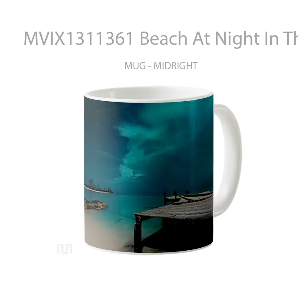Mug Beach At Night In The Bahamas Gelas Pemandangan Alam - All-side / Desain