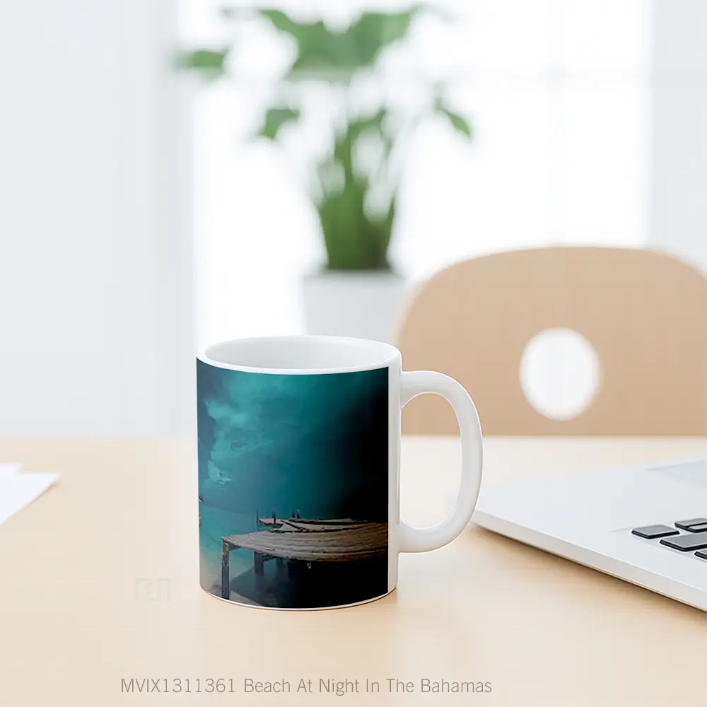 Mug Beach At Night In The Bahamas Gelas Pemandangan Alam - All-side / Desain