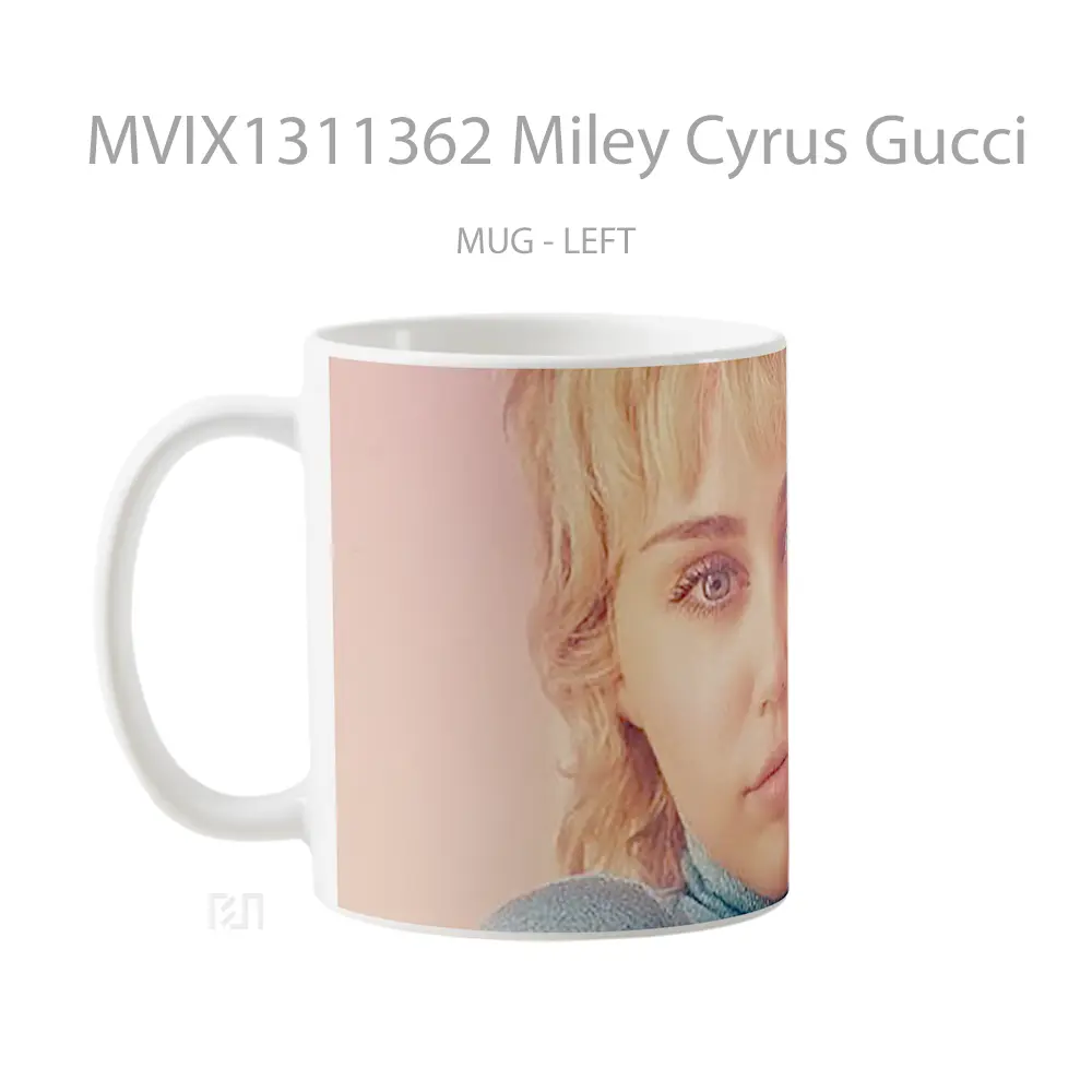 Mug Miley Cyrus Gucci Gelas Selebriti - All-side / Desain