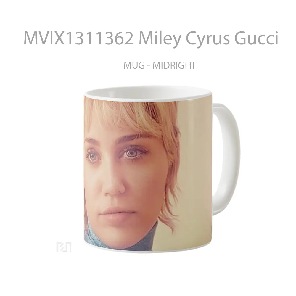 Mug Miley Cyrus Gucci Gelas Selebriti - All-side / Desain