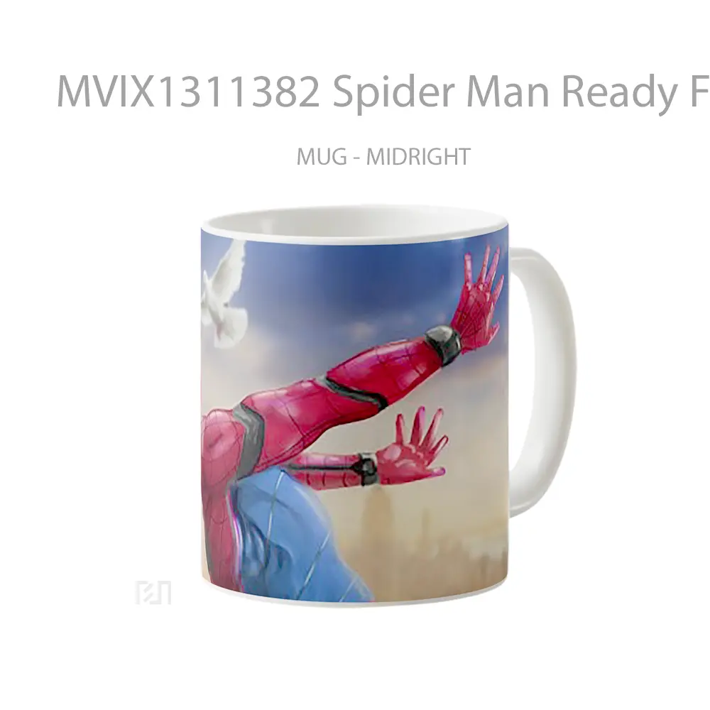 Mug Spider Man Ready For The Day Fan Art Gelas Superhero - All-side / Desain