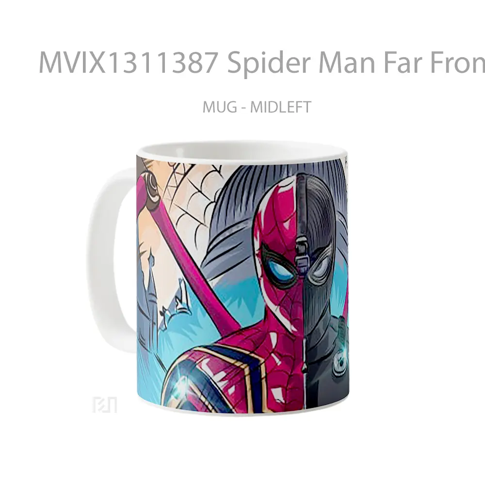 Mug Spider Man Far From Home Fan Art Gelas Superhero - All-side / Desain
