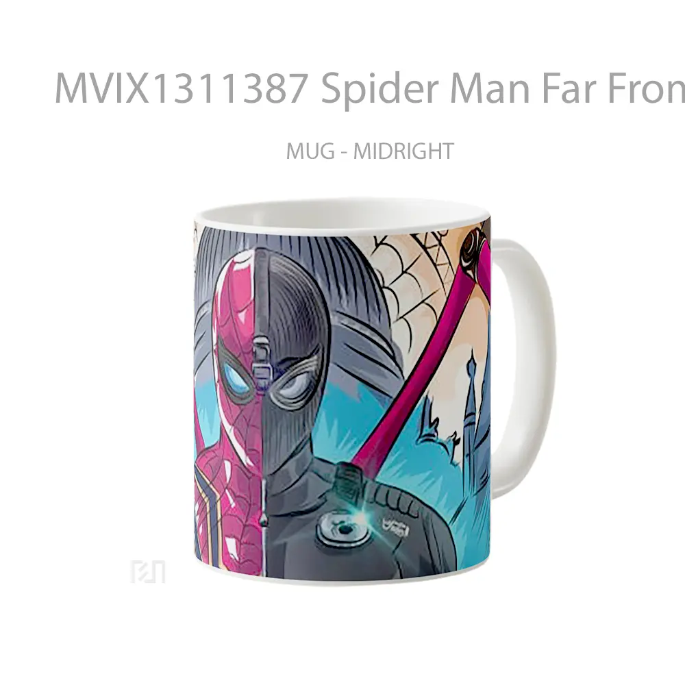 Mug Spider Man Far From Home Fan Art Gelas Superhero - All-side / Desain