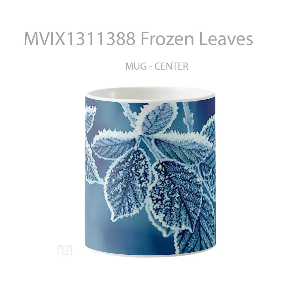 Mug Frozen Leaves Gelas Keramik Unik