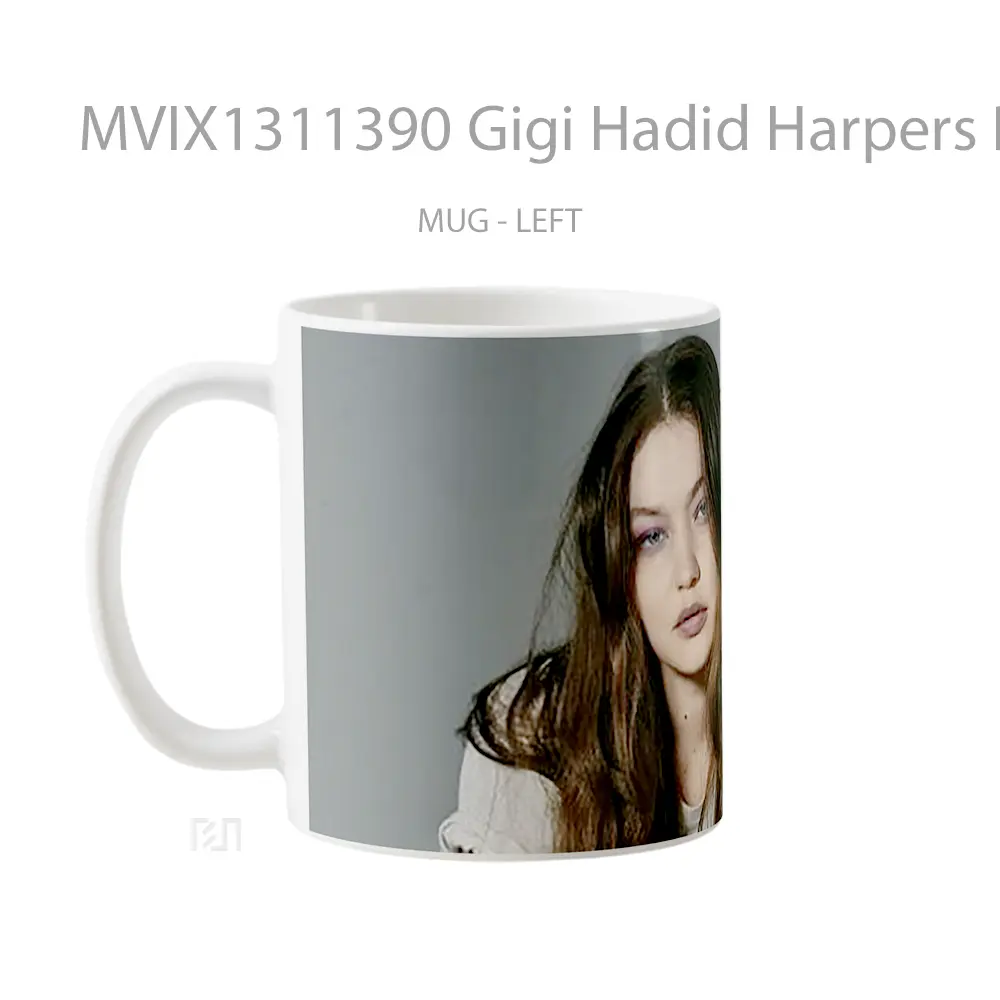 Mug Gigi Hadid Harpers Bazaar Gelas Keramik Unik - All-side / Desain