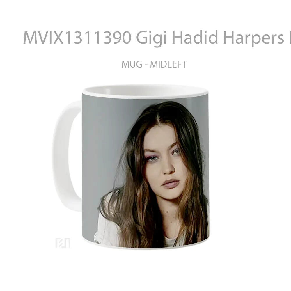 Mug Gigi Hadid Harpers Bazaar Gelas Keramik Unik - All-side / Desain