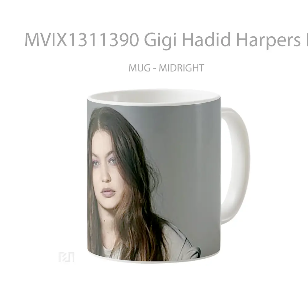 Mug Gigi Hadid Harpers Bazaar Gelas Keramik Unik - All-side / Desain