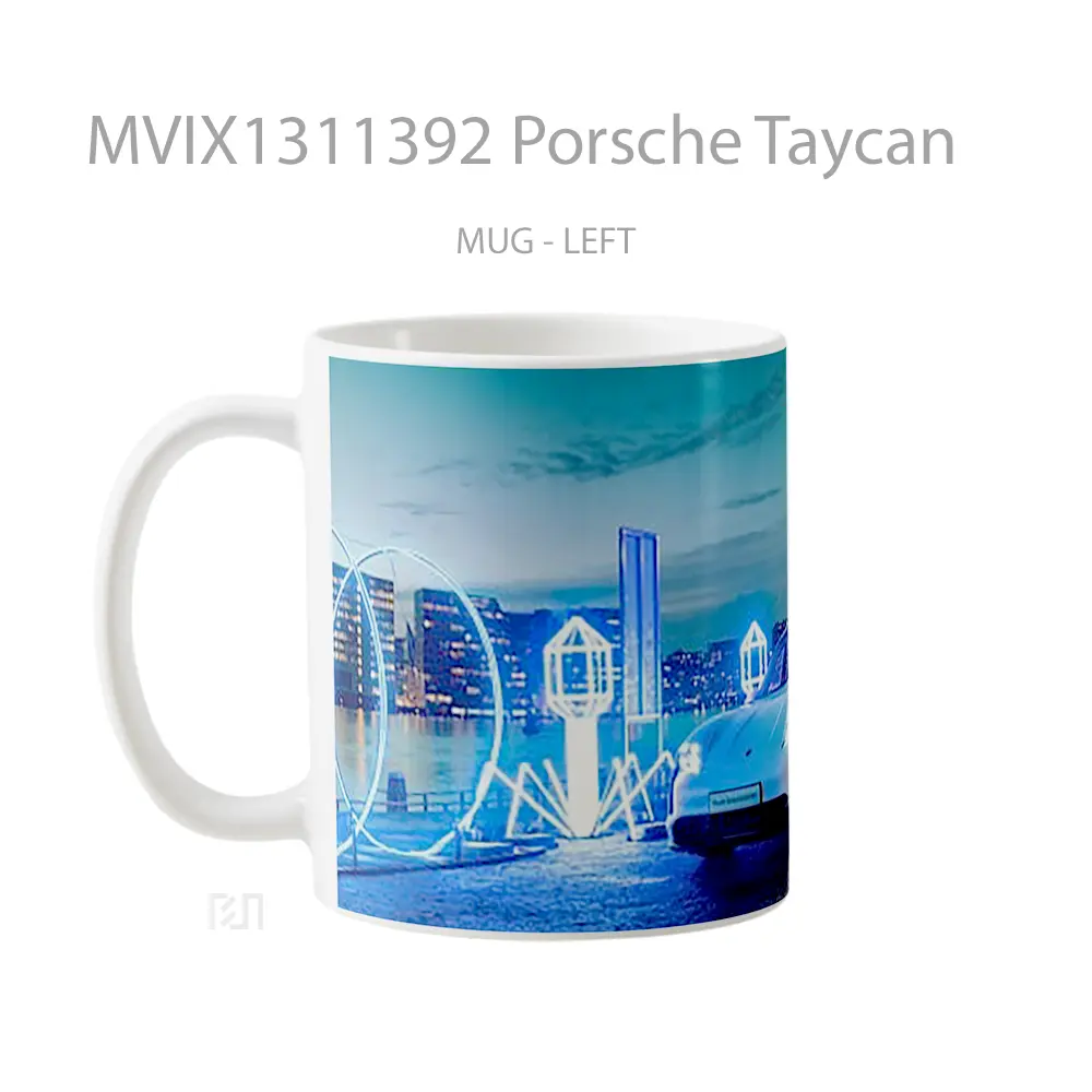 Mug Porsche Taycan Cangkir Mobil - All-side / Desain