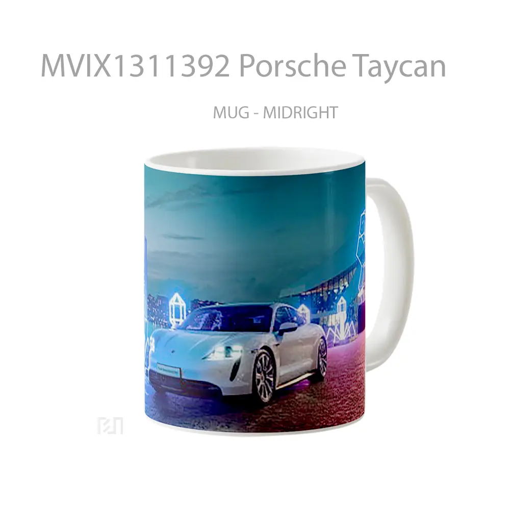 Mug Porsche Taycan Cangkir Mobil - All-side / Desain