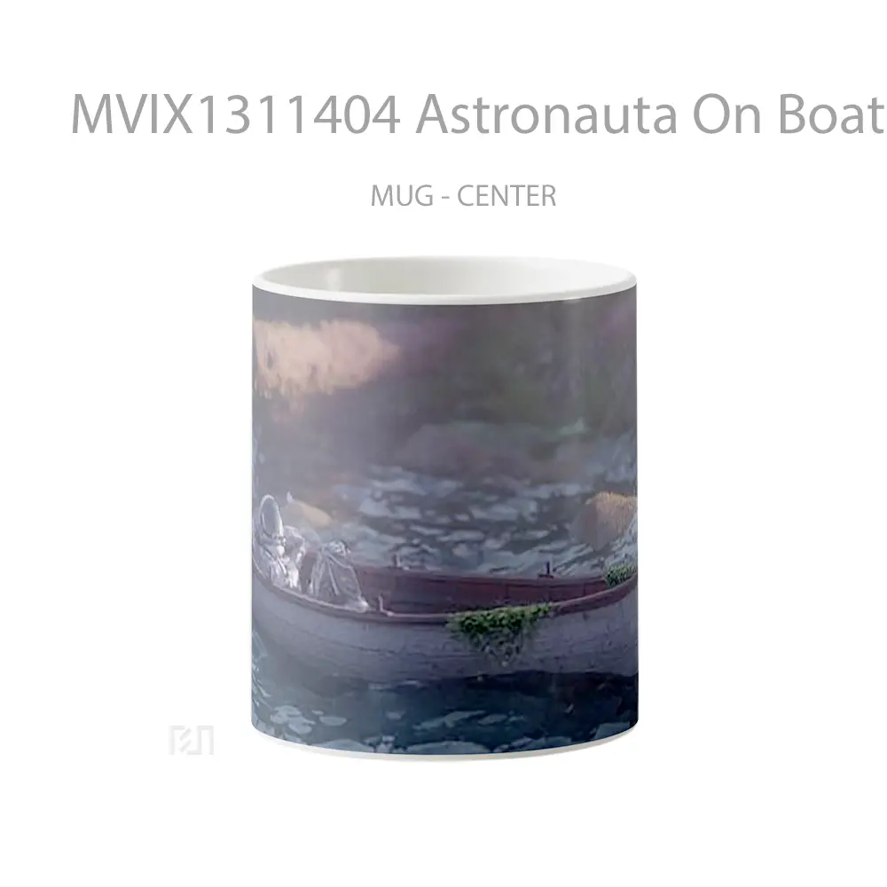 Mug Astronauta On Boat Gelas Keramik Unik