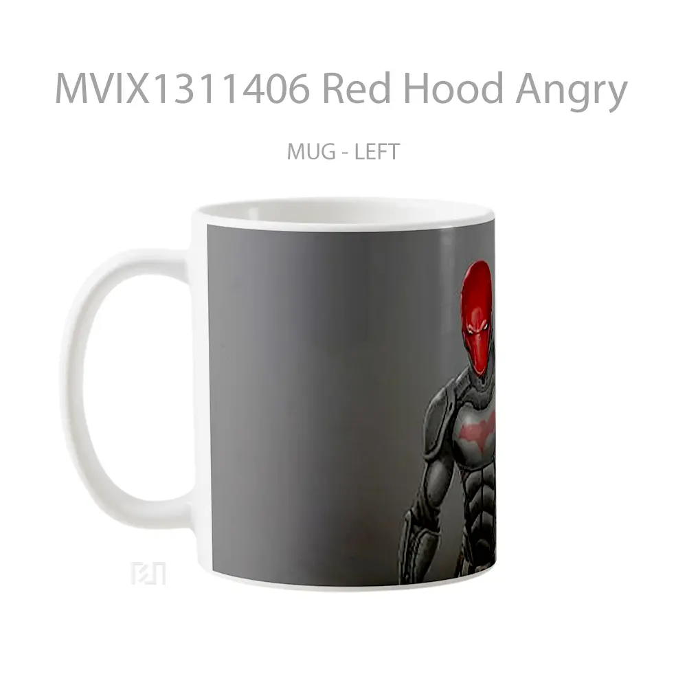 Mug Red Hood Angry Gelas Superhero - All-side / Desain