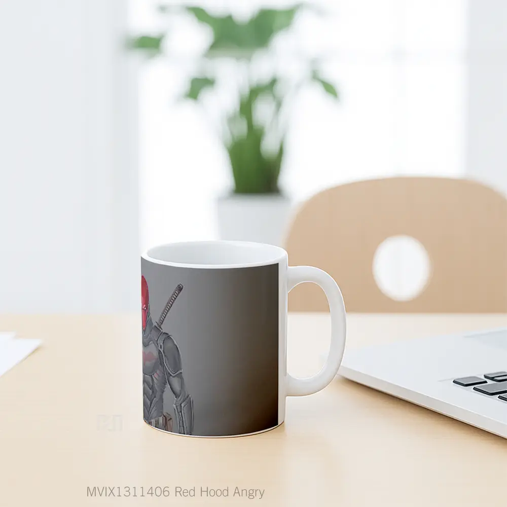 Mug Red Hood Angry Gelas Superhero - All-side / Desain