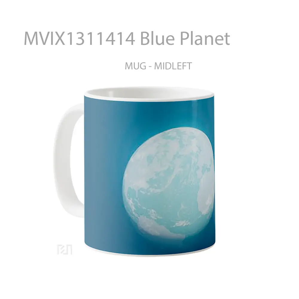 Mug Blue Planet Gelas Astronomi - All-side / Desain