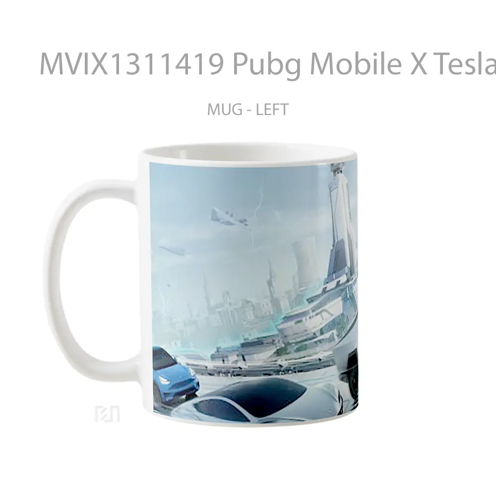 Mug Pubg Mobile X Tesla Cangkir Gamer - All-side / Desain