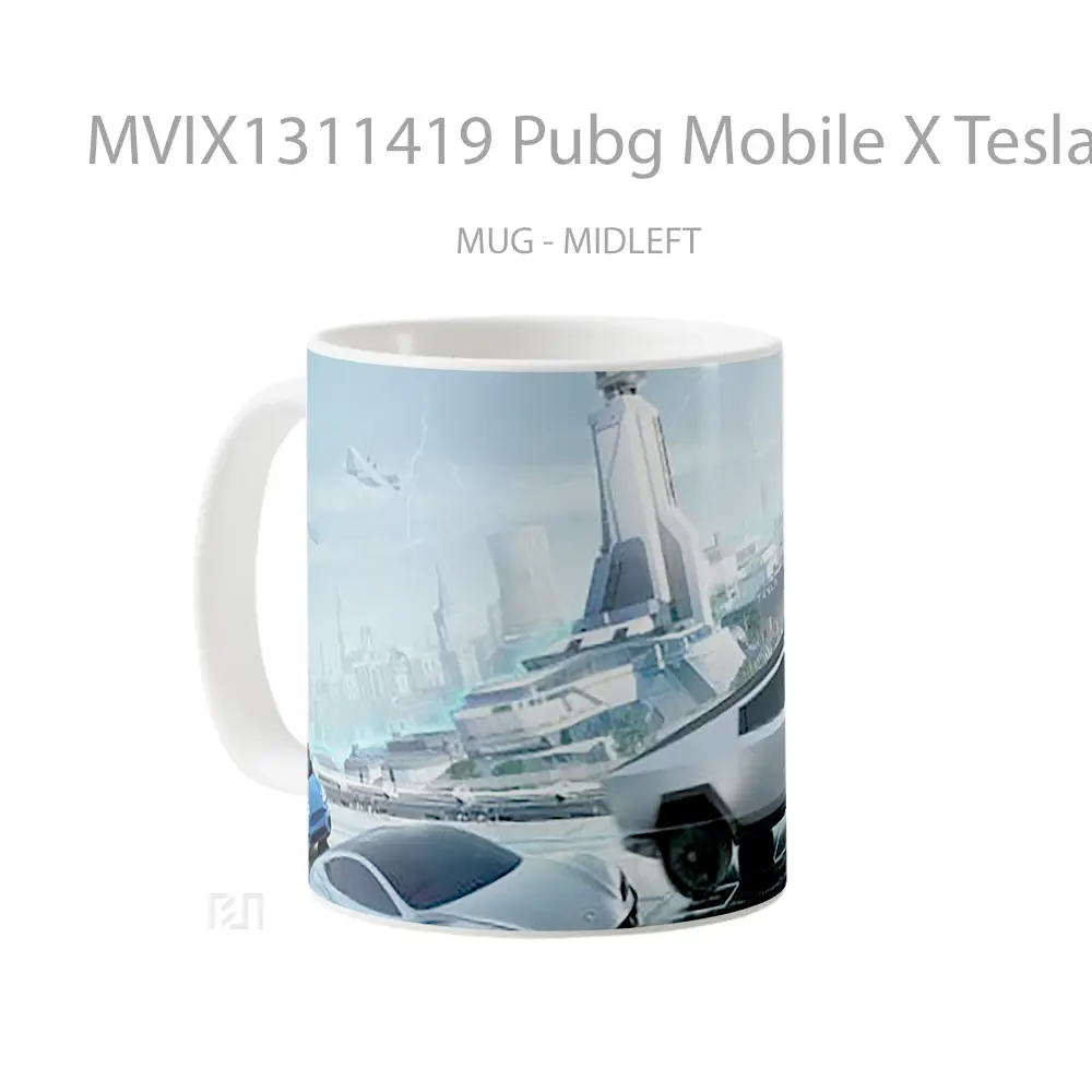 Mug Pubg Mobile X Tesla Cangkir Gamer - All-side / Desain