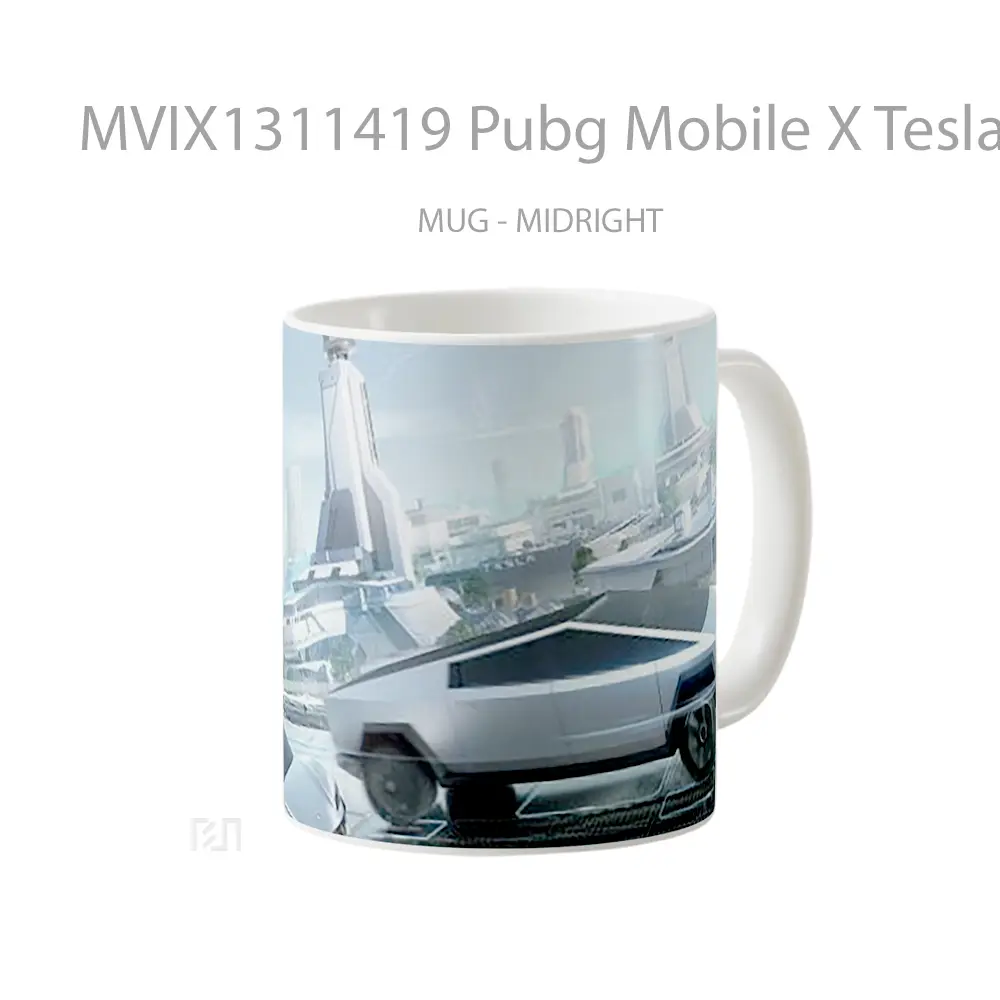 Mug Pubg Mobile X Tesla Cangkir Gamer - All-side / Desain