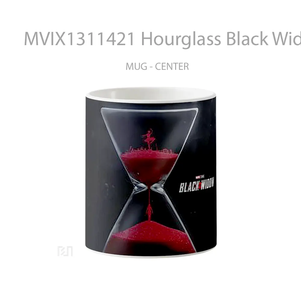 Mug Hourglass Black Widow Gelas Superhero