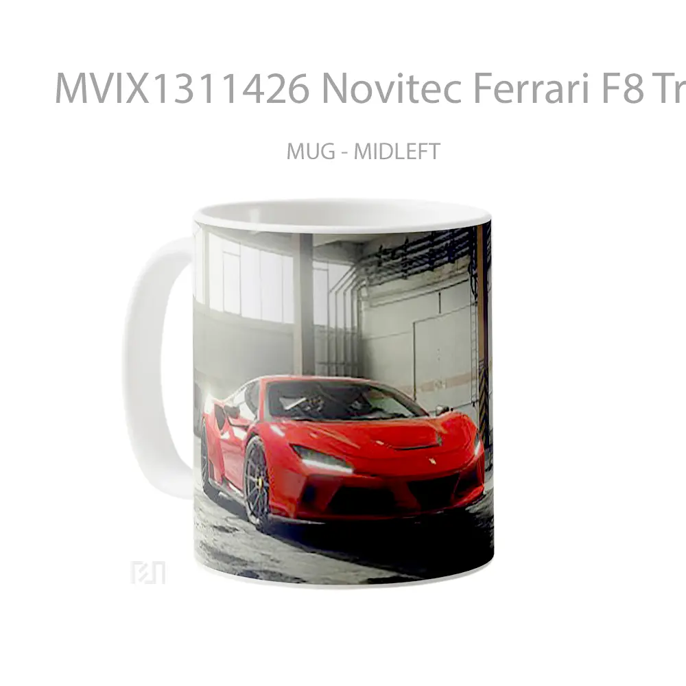 Mug Novitec Ferrari F8 Tributo Cangkir Mobil - All-side / Desain