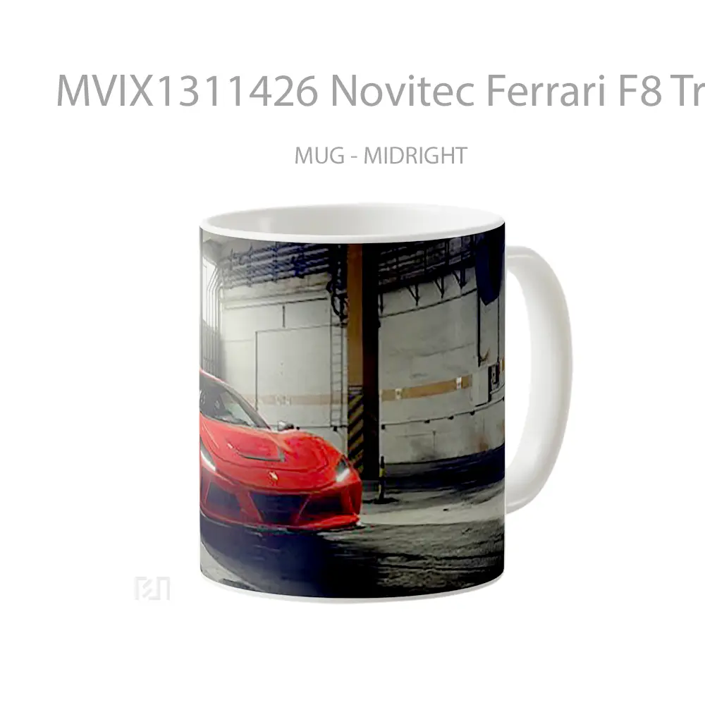 Mug Novitec Ferrari F8 Tributo Cangkir Mobil - All-side / Desain