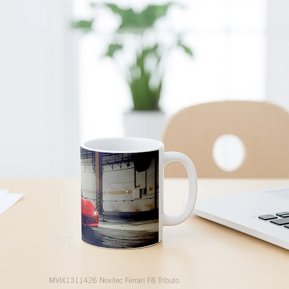 Mug Novitec Ferrari F8 Tributo Cangkir Mobil - All-side / Desain