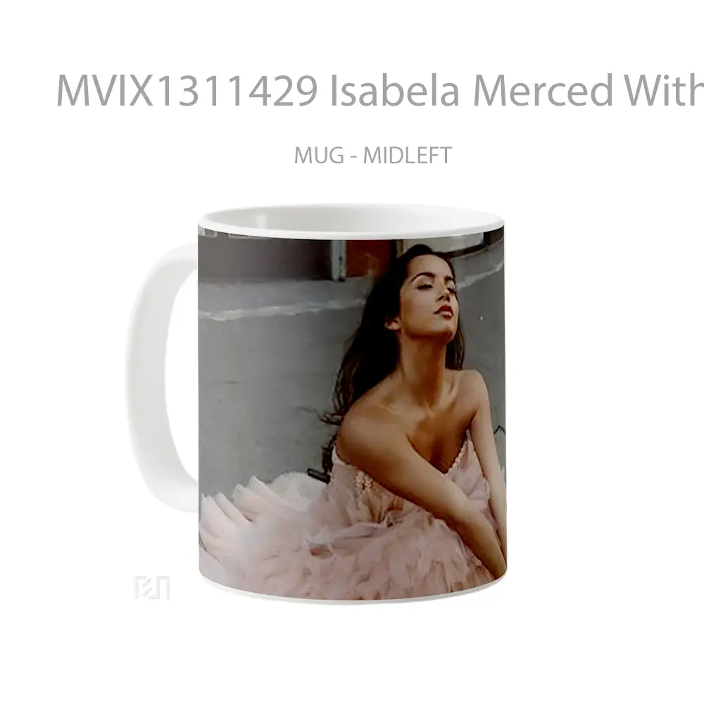 Mug Isabela Merced With Pink Dress Gelas Keramik Unik - All-side / Desain