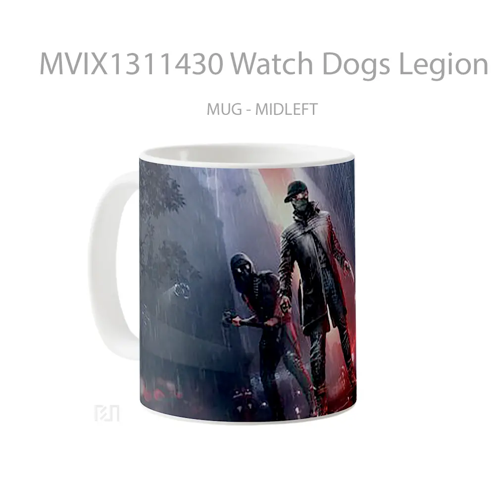 Mug Watch Dogs Legion Gelas Hewan Lucu - All-side / Desain
