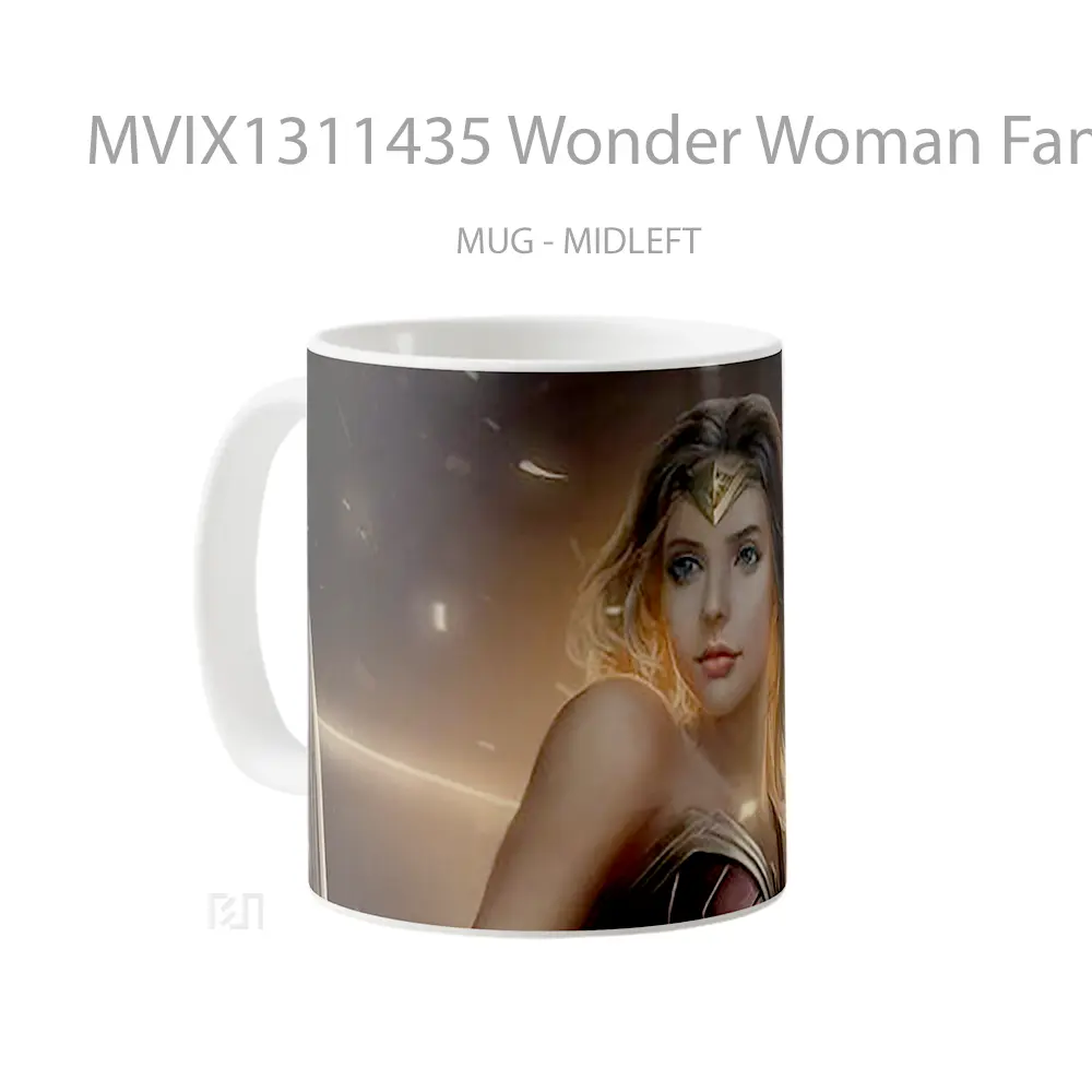 Mug Wonder Woman Fan Art Gelas Superhero - All-side / Desain