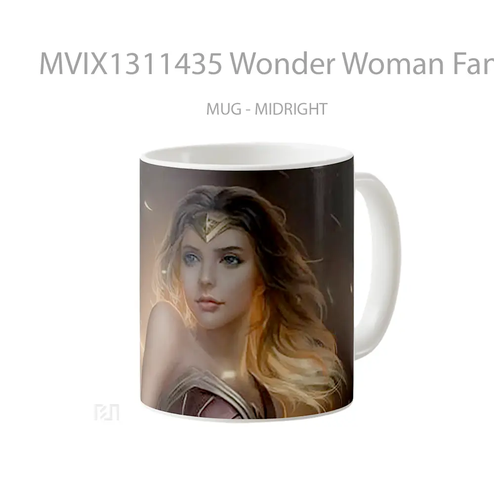 Mug Wonder Woman Fan Art Gelas Superhero - All-side / Desain