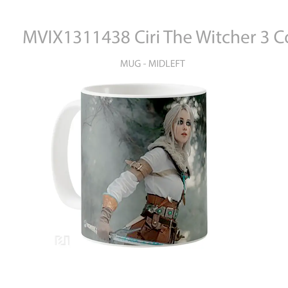 Mug Ciri The Witcher 3 Cosplay Gelas Keramik Unik - All-side / Desain