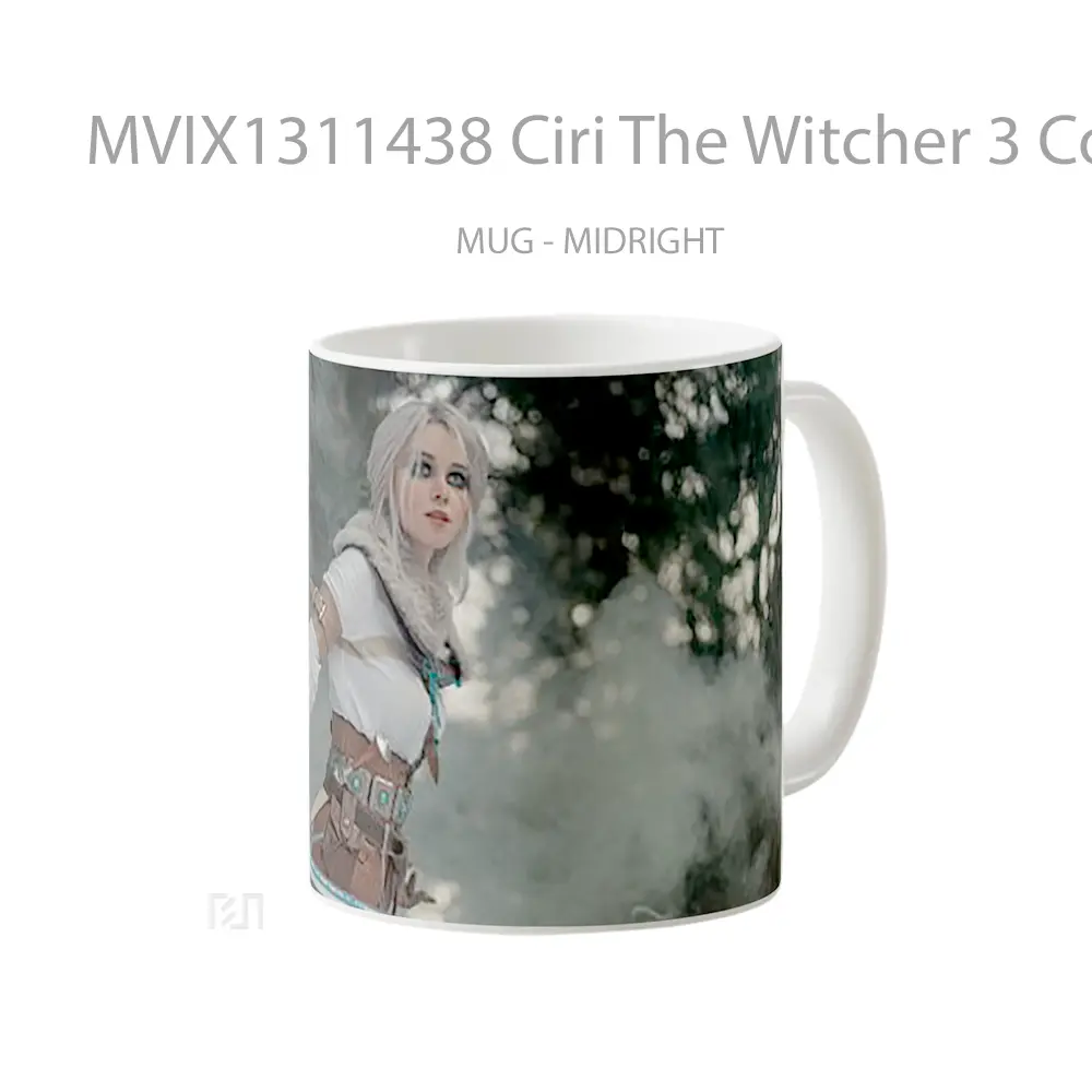 Mug Ciri The Witcher 3 Cosplay Gelas Keramik Unik - All-side / Desain