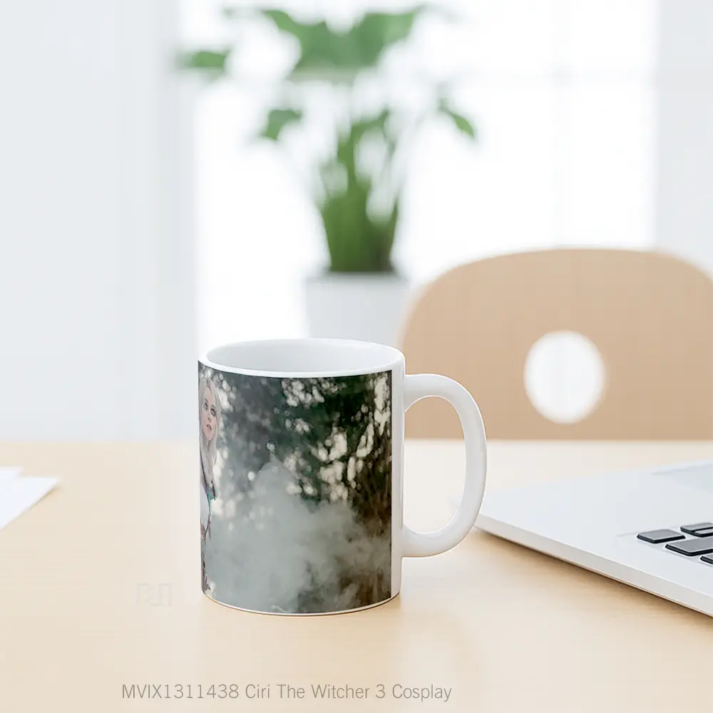 Mug Ciri The Witcher 3 Cosplay Gelas Keramik Unik - All-side / Desain