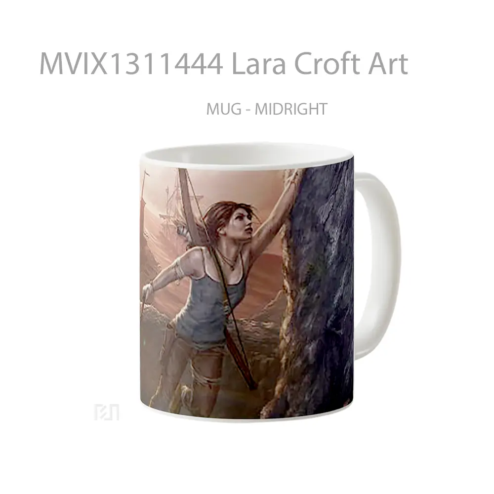 Mug Lara Croft Art Gelas Keramik Unik - All-side / Desain