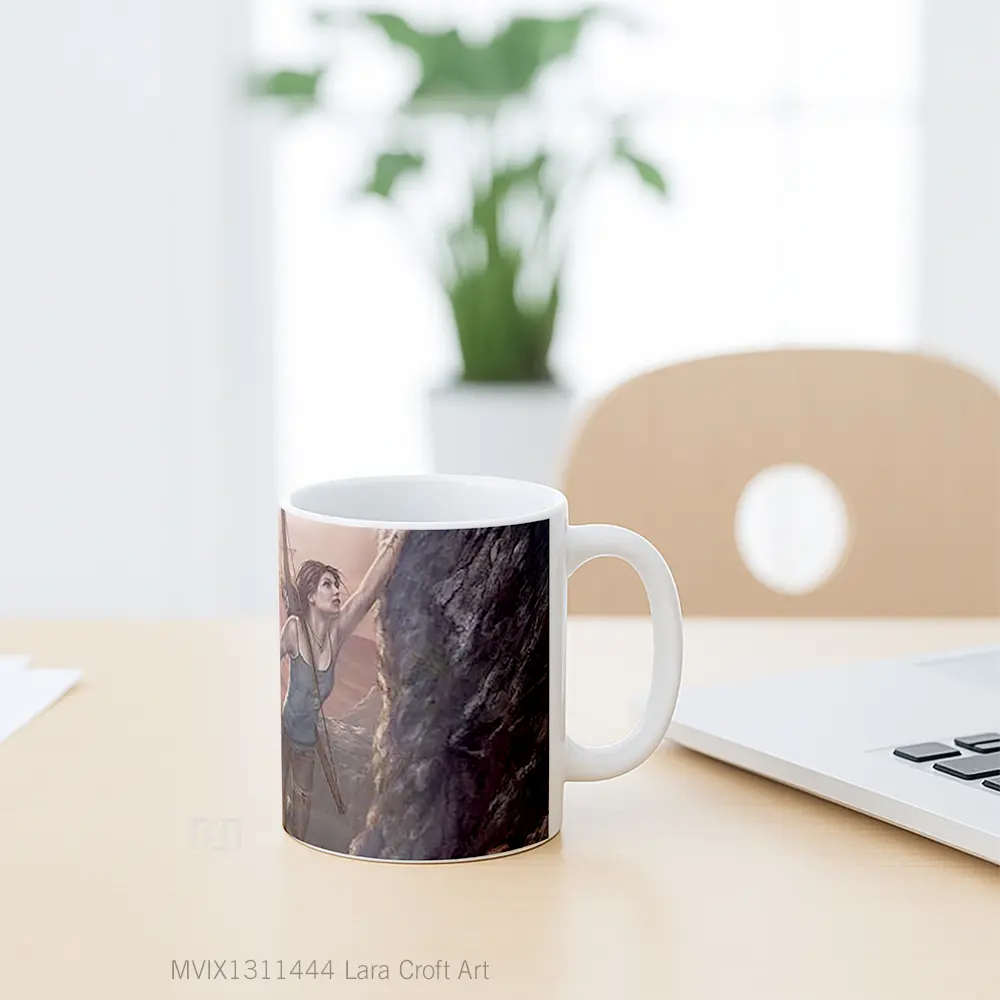 Mug Lara Croft Art Gelas Keramik Unik - All-side / Desain