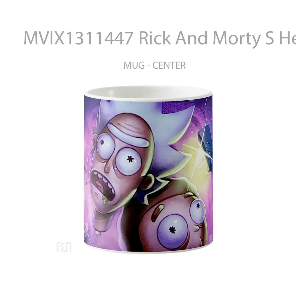 Mug Rick And Morty S Heads Gelas Kartun