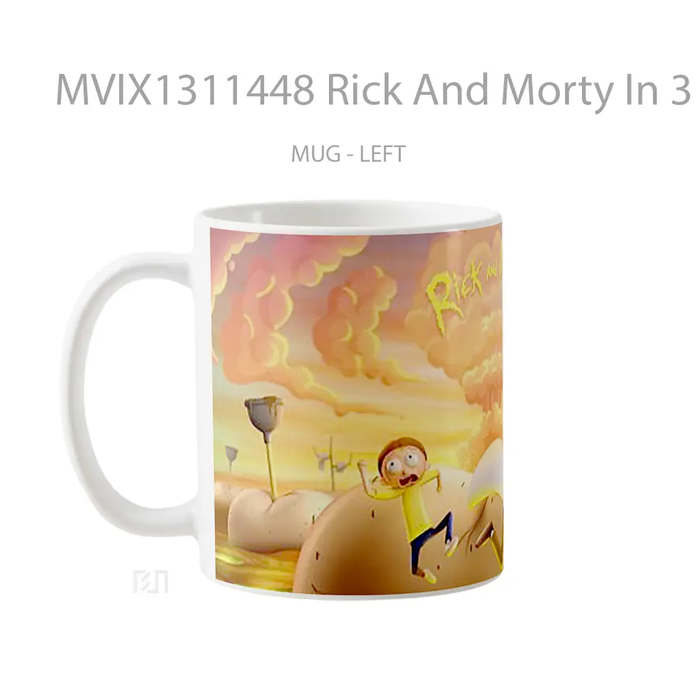 Mug Rick And Morty In 3D Gelas Kartun - All-side / Desain
