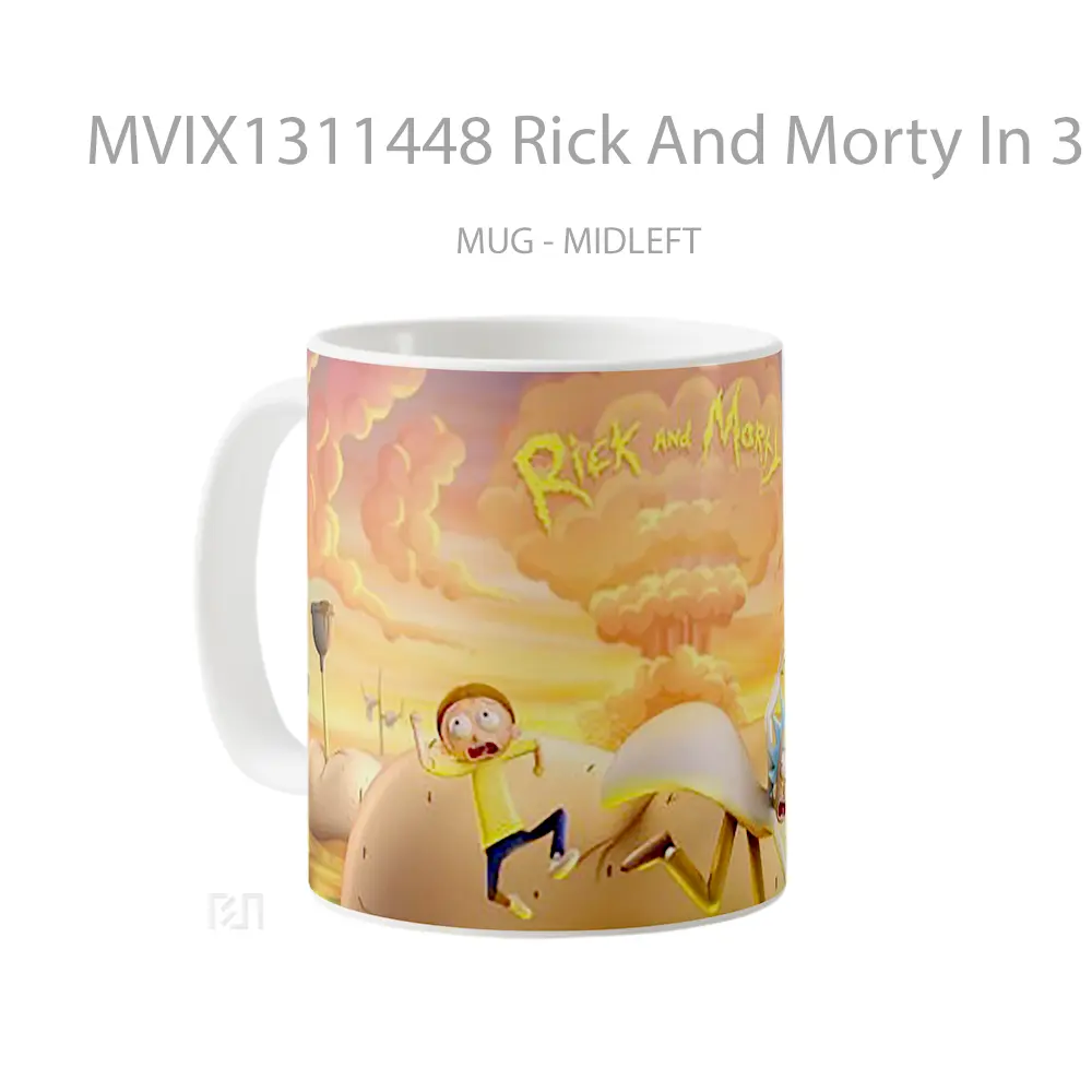Mug Rick And Morty In 3D Gelas Kartun - All-side / Desain