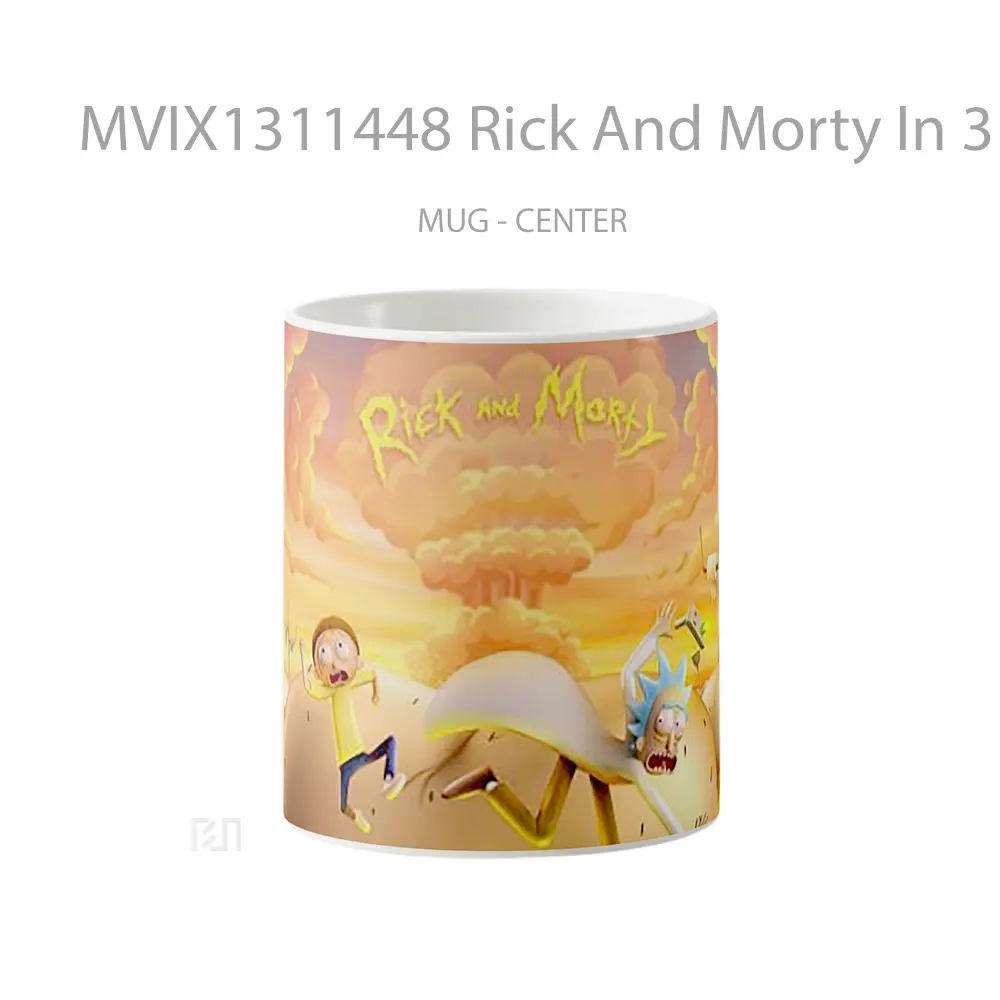 Mug Rick And Morty In 3D Gelas Kartun