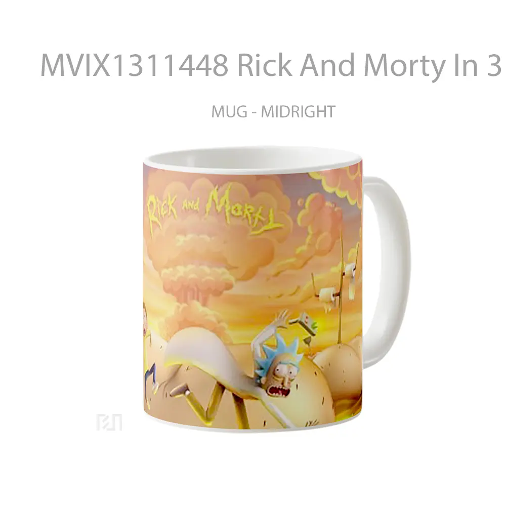 Mug Rick And Morty In 3D Gelas Kartun - All-side / Desain